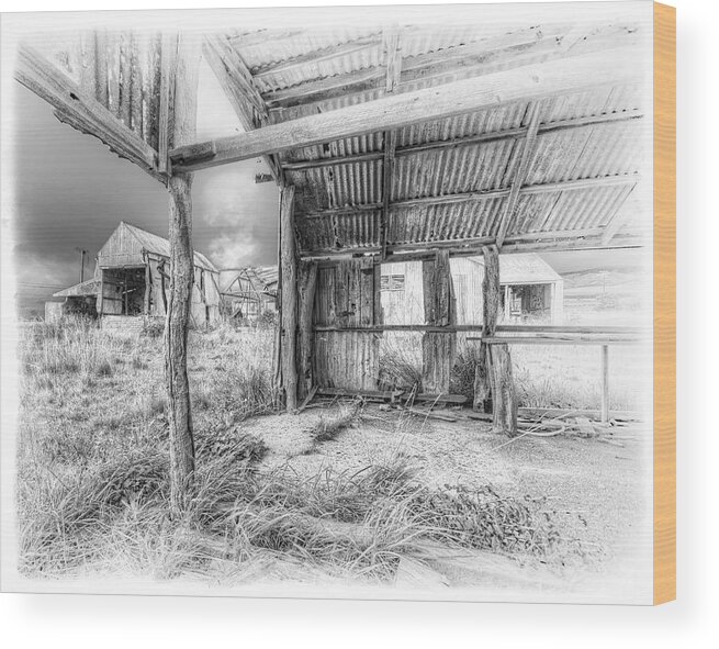 Hdr Wood Print featuring the photograph Life as a Shed by Wayne Sherriff