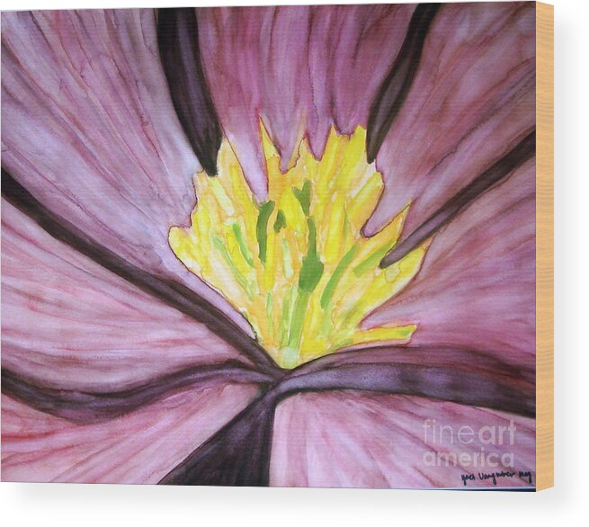 Water Color Flower Painting Wood Print featuring the painting Live Your Life To The Fullest Potential by Yael VanGruber