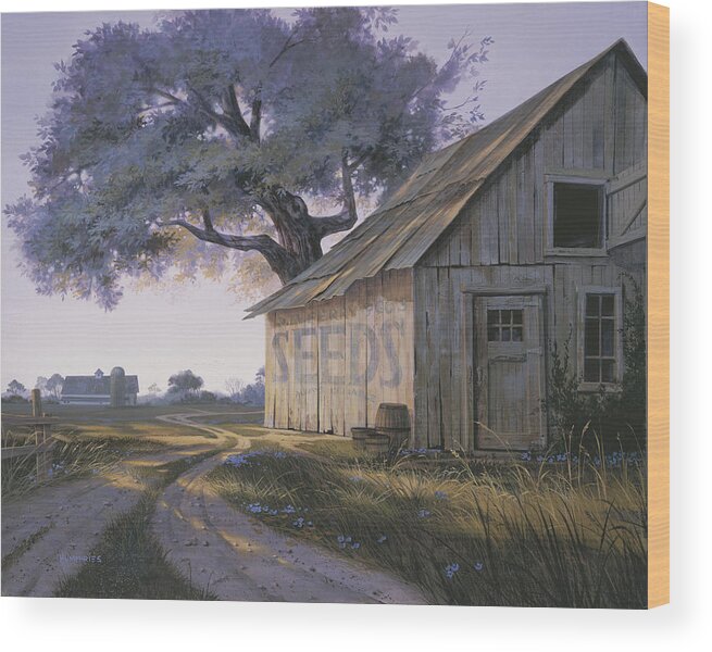 Michael Humphries Wood Print featuring the painting Magic Hour by Michael Humphries