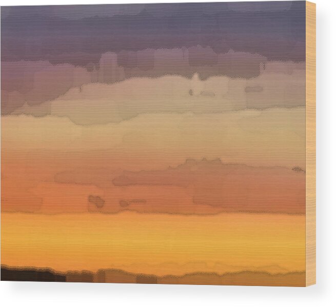 Abstract Wood Print featuring the photograph Mexican Sunset by Jessica Levant