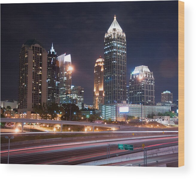 Atlanta Wood Print featuring the photograph Midtown Atlanta by Daryl Clark