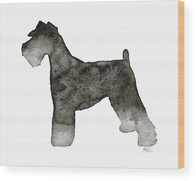 Schnauzer Wood Print featuring the painting Miniature Schnauzer by Laura Bell