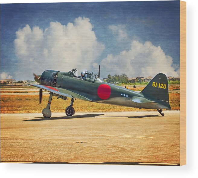 Fighter Wood Print featuring the photograph Mitsubishi Zero Fighter by Steve Benefiel