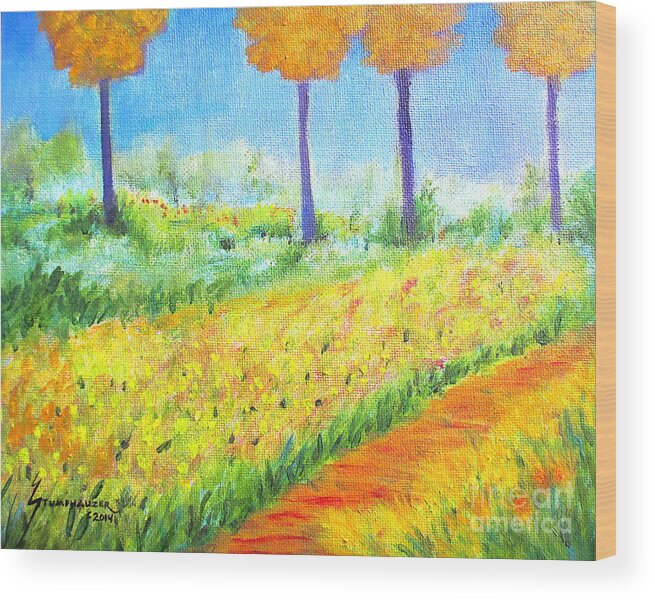 Monet Wood Print featuring the painting Monet's Garden Path by Jerome Stumphauzer