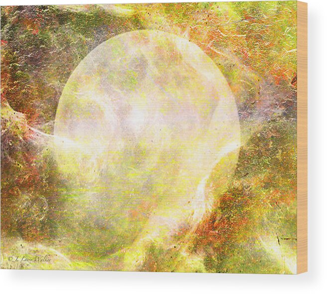 J Larry Walker Wood Print featuring the digital art Moon Abstract by J Larry Walker