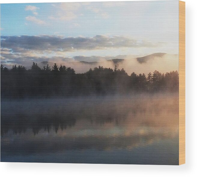 Mists Wood Print featuring the photograph Morning Mists by Carl Sheffer