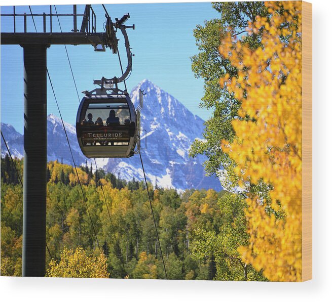 Telluride Colorado Wood Print featuring the photograph Mountain Village Telluride by David Lee Thompson