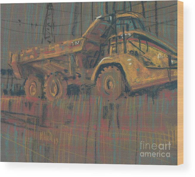 Truck Wood Print featuring the painting Mover by Donald Maier