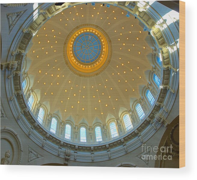 Academy Wood Print featuring the photograph Naval Academy Chapel side Dome by Mark Dodd