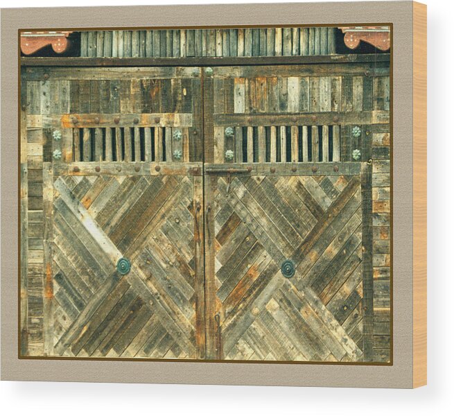 Abstract Patterns Of New Mexico Portals Wood Print featuring the photograph Abstract New Mexico Portals by Jack Pumphrey