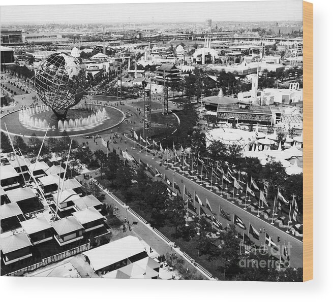 History Wood Print featuring the photograph New York Worlds Fair, 1965 by John G. Ross