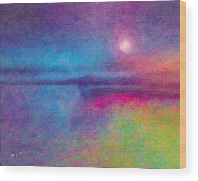 Night Wood Print featuring the painting Night Dream by The Art of Marsha Charlebois