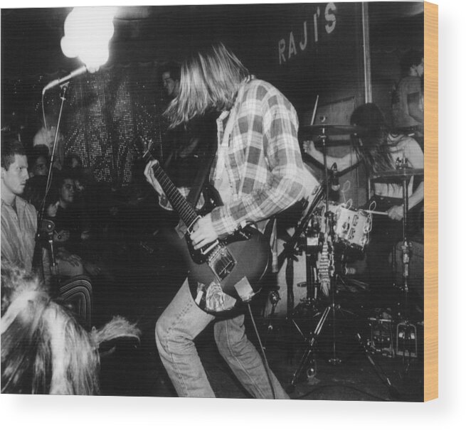 Retro Images Archive Wood Print featuring the photograph Nirvana Playing In Front Of Crowd by Retro Images Archive