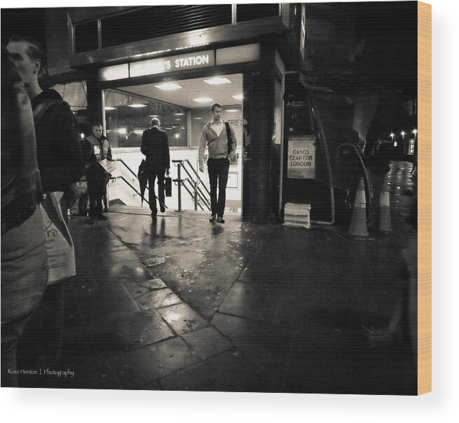 St. Paul's Station Wood Print featuring the photograph No Gangs by Ross Henton