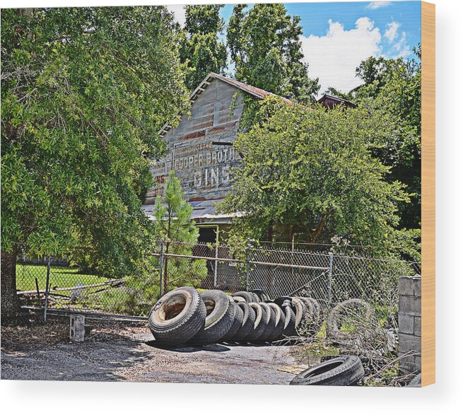 Building Wood Print featuring the photograph Old Cotton Gin by Linda Brown