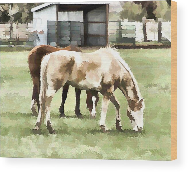 Weber Canyon Wood Print featuring the photograph On The Farm 3 by Ely Arsha