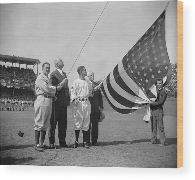 History Wood Print featuring the photograph Opening Day Of The 1939 Baseball Season by Everett