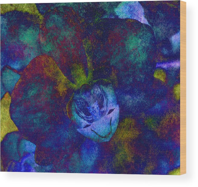 Orchid Wood Print featuring the photograph Orchid's Face by Deena Stoddard