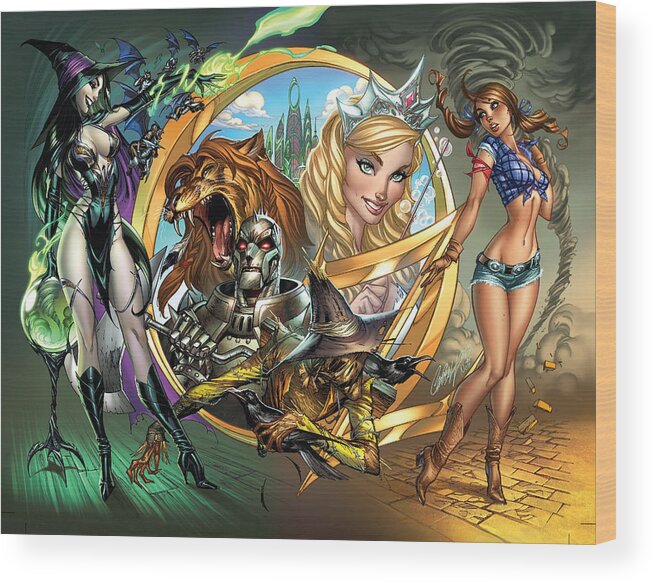 Grimm Fairy Tales Wood Print featuring the drawing Oz 01a by Zenescope Entertainment