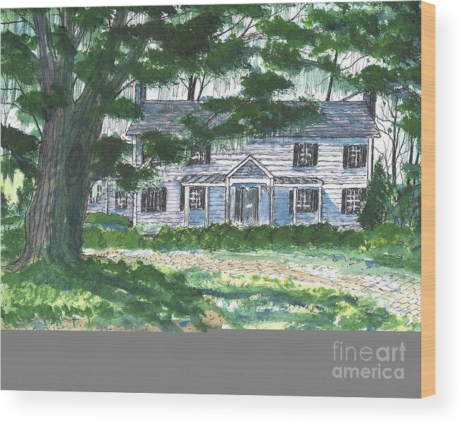 Pawley's Island Wood Print featuring the painting Pawley's Island Home by Patrick Grills