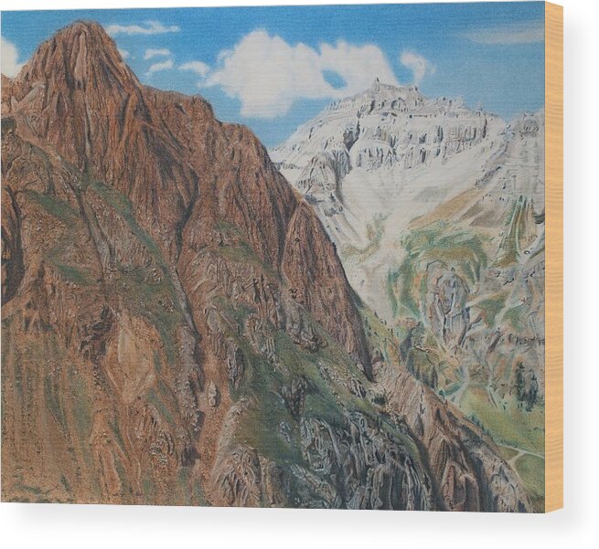 Colorado Wood Print featuring the pastel Peaks of Ouray by Scott Kingery