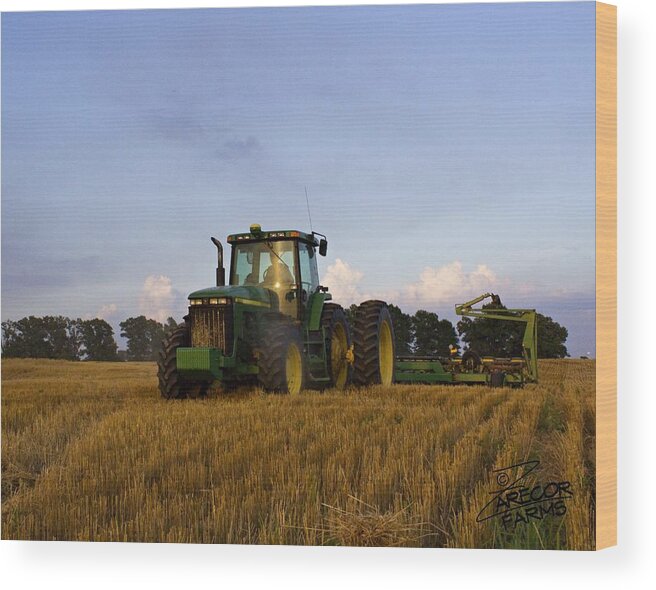 Ag Wood Print featuring the photograph Planting Deere by David Zarecor