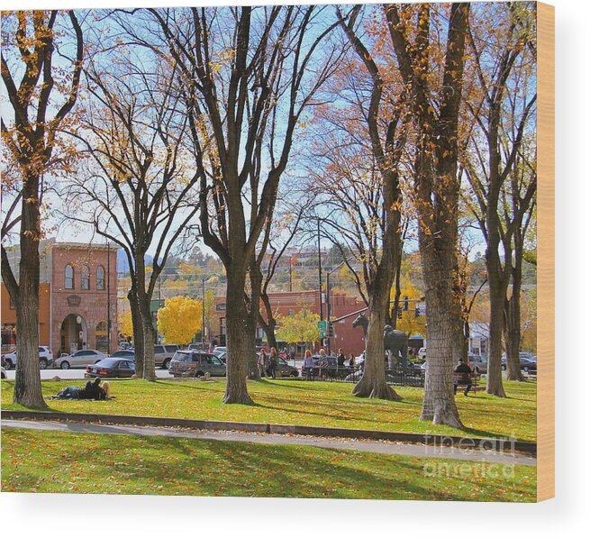 Prescott Arizona Wood Print featuring the photograph Prescott in the Fall by Suzanne Oesterling