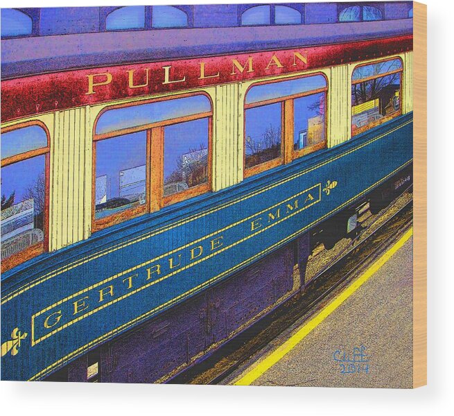 Trains Wood Print featuring the painting Pullman by Cliff Wilson
