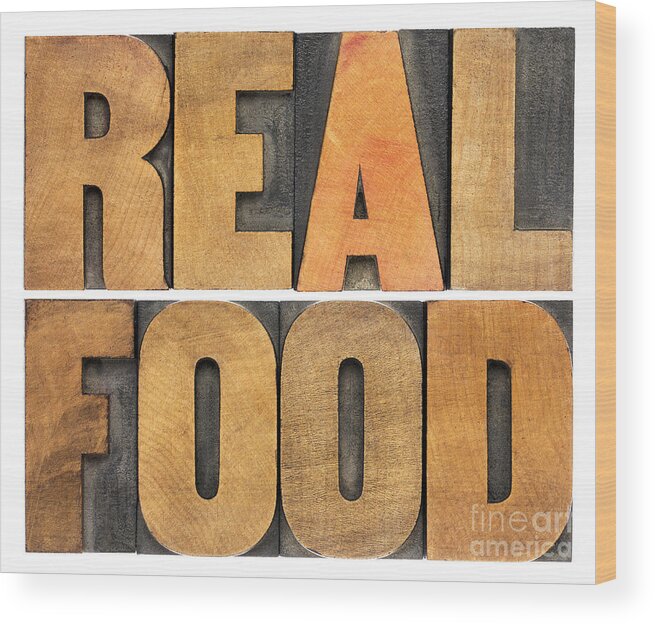 Color Wood Print featuring the photograph Real Food by Marek Uliasz
