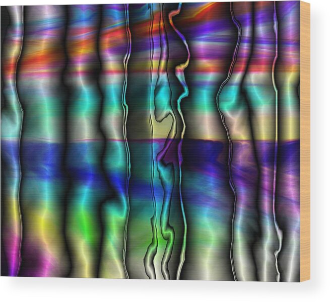 Fine Art Wood Print featuring the digital art Recycled Sunset by David Lane