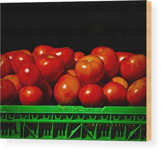 Agriculture Wood Print featuring the photograph Red and Ripe by Christi Kraft