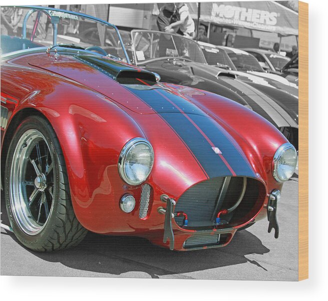 Cars Wood Print featuring the photograph Red Cobra by Shoal Hollingsworth