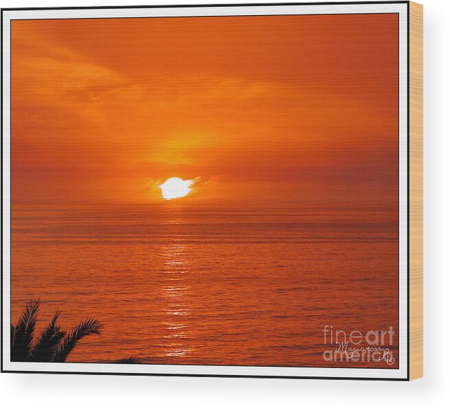Sunset Wood Print featuring the photograph Red Sunset by Mariarosa Rockefeller