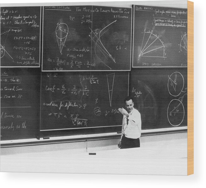1900s Wood Print featuring the photograph Richard Feynman by Us Department Of Energy