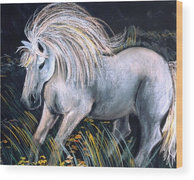 Horse Wood Print featuring the digital art Rocinante by Eliso Silva