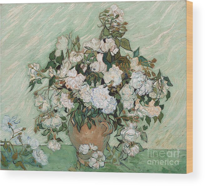 Still Wood Print featuring the painting Roses by Vincent Van Gogh
