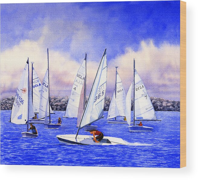 Boats Wood Print featuring the painting Sailing Lessons by Douglas Castleman