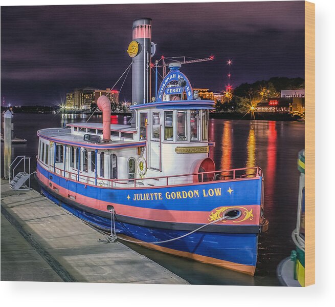 America Wood Print featuring the photograph Savannah Belle DOT Ferry by Traveler's Pics