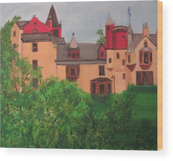 Scotland Wood Print featuring the painting Scottish Castle by David Bartsch