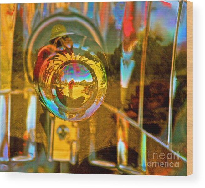 Reflection Wood Print featuring the photograph Self Portrait 2 by Michael Cinnamond