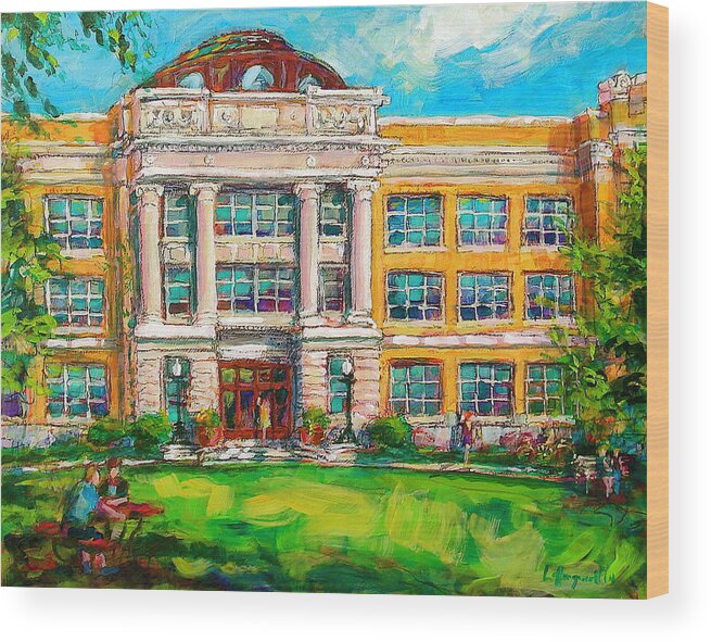 Shorewood Wood Print featuring the painting SHS Pride by Les Leffingwell