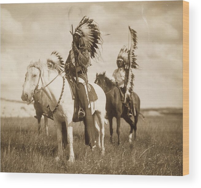 Indians Wood Print featuring the photograph Sioux Chiefs by Unknown