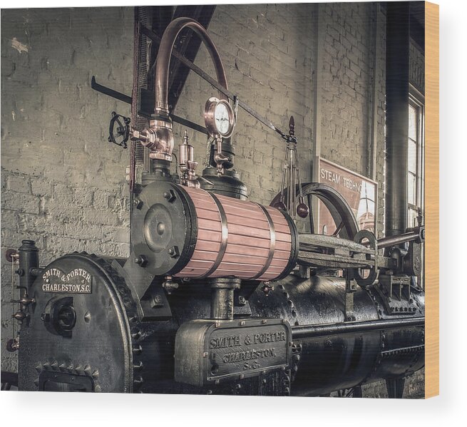 1800's Wood Print featuring the photograph Smith and Porter Steam Engine by Traveler's Pics
