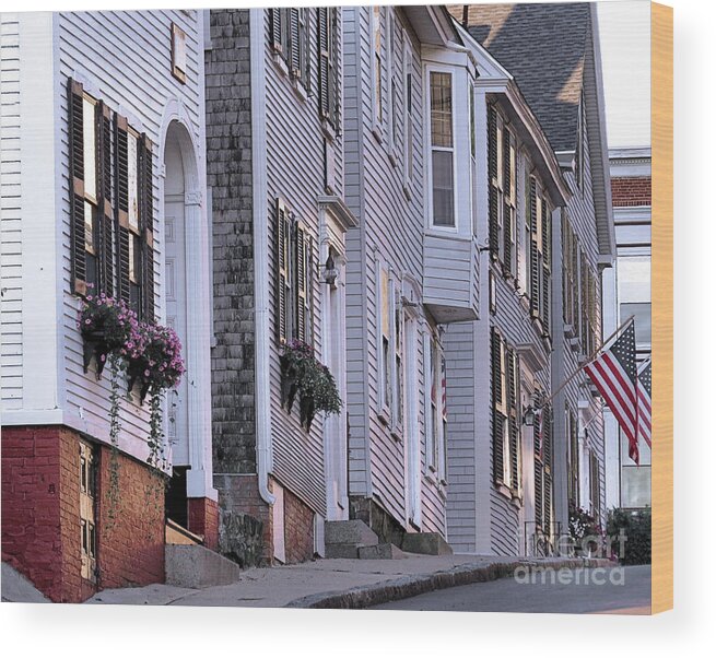 Leyden Street Wood Print featuring the photograph South Side of Leyden Street by Janice Drew