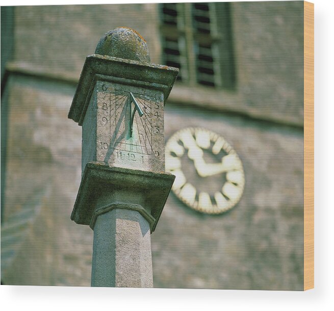 Sundial Wood Print featuring the photograph Sundial by Martin Bond/science Photo Library