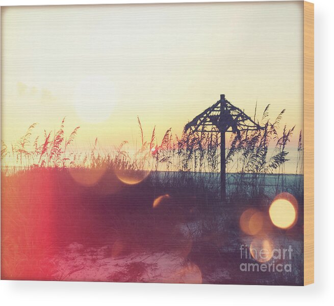 Florida Wood Print featuring the photograph Sunset Palm III by Chris Andruskiewicz