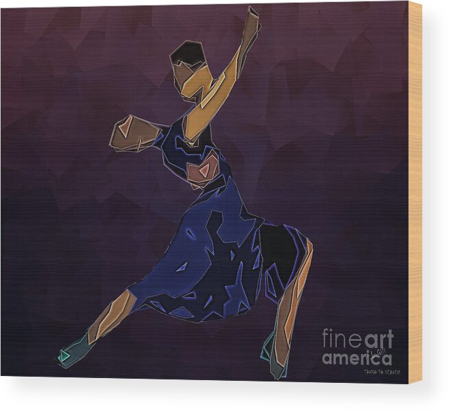 Passion Wood Print featuring the digital art Tango To Heaven by Pedro L Gili