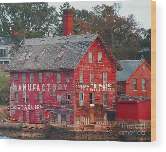 Tarr Wood Print featuring the photograph Tarr and Wonson Paint Manufactory by Tom Gari Gallery-Three-Photography