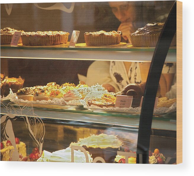 Cakes Photographs Wood Print featuring the photograph Temptation by David Davies