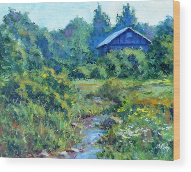 Impressionism Wood Print featuring the painting The Back Meadow by Michael Camp